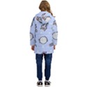 Seamless-pattern-with-space-theme Kids  Hooded Longline Puffer Jacket View4