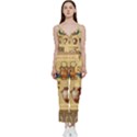 Egypt-horizontal-illustration V-Neck Spaghetti Strap Tie Front Jumpsuit View1