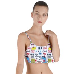 Monster-cool-seamless-pattern Layered Top Bikini Top  by Salman4z