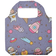 Outer-space-seamless-background Foldable Grocery Recycle Bag by Salman4z