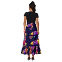 Space-patterns Tiered Ruffle Maxi Skirt View4