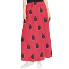 Seamless-watermelon-surface-texture Maxi Chiffon Skirt by Salman4z