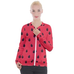 Seamless-watermelon-surface-texture Casual Zip Up Jacket by Salman4z