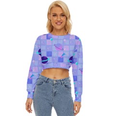Seamless-pattern-pastel-galaxy-future Lightweight Long Sleeve Sweatshirt by Salman4z