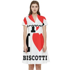 I Love Biscotti Short Sleeve Waist Detail Dress by ilovewhateva