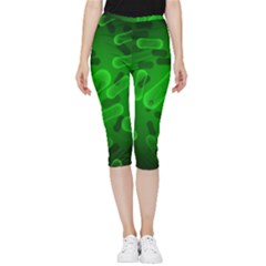 Green-rod-shaped-bacteria Inside Out Lightweight Velour Capri Leggings  by Salman4z