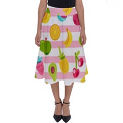 Tropical-fruits-berries-seamless-pattern Perfect Length Midi Skirt by Salman4z