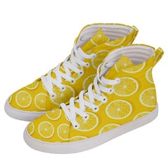 Lemon-fruits-slice-seamless-pattern Women s Hi-top Skate Sneakers by Salman4z