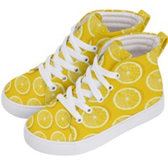 Lemon-fruits-slice-seamless-pattern Kids  Hi-top Skate Sneakers by Salman4z