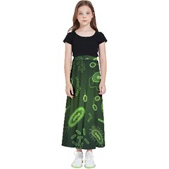 Bacteria-virus-seamless-pattern-inversion Kids  Flared Maxi Skirt by Salman4z