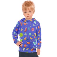 Virus-seamless-pattern Kids  Hooded Pullover by Salman4z