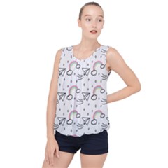Cute-art-print-pattern Bubble Hem Chiffon Tank Top by Salman4z