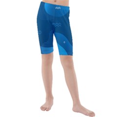 Abstract-classic-blue-background Kids  Mid Length Swim Shorts by Salman4z