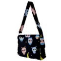 Cute-owl-doodles-with-moon-star-seamless-pattern Full Print Messenger Bag (M) View2