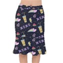 Cute-girl-things-seamless-background Short Mermaid Skirt View1