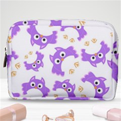 Purple-owl-pattern-background Make Up Pouch (medium) by Salman4z