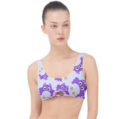 Purple-owl-pattern-background The Little Details Bikini Top by Salman4z