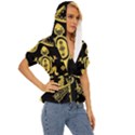 Mexican-culture-golden-tribal-icons Lightweight Drawstring Hooded Top View3