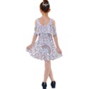 Seamless-pattern-with-cute-rabbit-character Kids  Shoulder Cutout Chiffon Dress View2