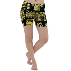 American-golden-ancient-totems Lightweight Velour Yoga Shorts by Salman4z