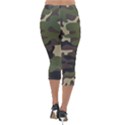 Texture-military-camouflage-repeats-seamless-army-green-hunting Lightweight Velour Capri Leggings  View2