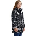 Vector-set-sketch-drawn-with-space Kids  Hooded Longline Puffer Jacket View2