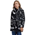 Vector-set-sketch-drawn-with-space Kids  Hooded Longline Puffer Jacket View3