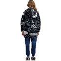 Vector-set-sketch-drawn-with-space Kids  Hooded Longline Puffer Jacket View4