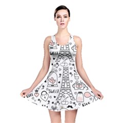 Big-collection-with-hand-drawn-objects-valentines-day Reversible Skater Dress by Salman4z