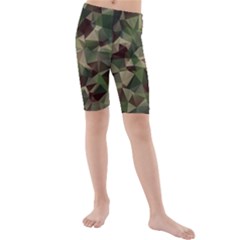 Abstract-vector-military-camouflage-background Kids  Mid Length Swim Shorts by Salman4z