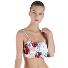 Ladybugs-pattern-texture-watercolor Layered Top Bikini Top  by Salman4z