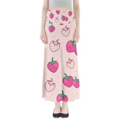 Seamless-strawberry-fruit-pattern-background Full Length Maxi Skirt by Salman4z