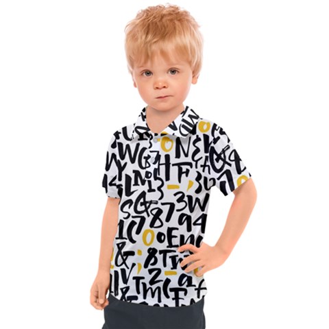 Letters-pattern Kids  Polo Tee by Salman4z