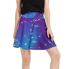 Realistic-night-sky-poster-with-constellations Waistband Skirt by Salman4z