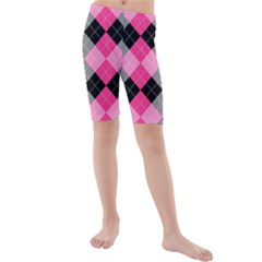 Seamless-argyle-pattern Kids  Mid Length Swim Shorts by Salman4z