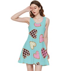 Seamless Pattern With Heart Shaped Cookies With Sugar Icing Inside Out Racerback Dress by pakminggu