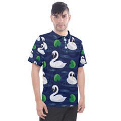 Swan Pattern Elegant Design Men s Polo Tee by pakminggu