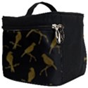 Background With Golden Birds Make Up Travel Bag (Big) View2