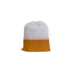 Beer Foam Bubbles Alcohol Glass Drawstring Pouch (xs) by pakminggu