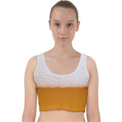 Beer Foam Bubbles Alcohol Glass Velvet Racer Back Crop Top by pakminggu