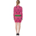 Watermelon Fruit Summer Red Fresh Food Healthy V-neck Bodycon Long Sleeve Dress View2