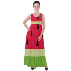 Watermelon Fruit Food Healthy Vitamins Nutrition Empire Waist Velour Maxi Dress by pakminggu