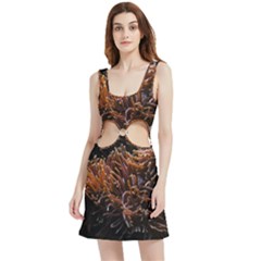 Sea Anemone Coral Underwater Ocean Sea Water Velour Cutout Dress by pakminggu