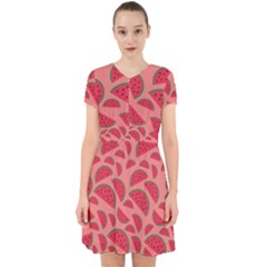 Watermelon Red Food Fruit Healthy Summer Fresh Adorable In Chiffon Dress by pakminggu