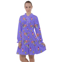 Art Pattern Design Seamless Scrapbooking All Frills Chiffon Dress by pakminggu