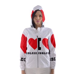 I Love Bubblegum Women s Hooded Windbreaker by ilovewhateva