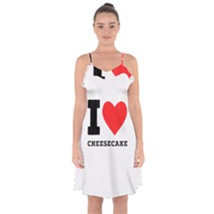 I Love Cheesecake Ruffle Detail Chiffon Dress by ilovewhateva