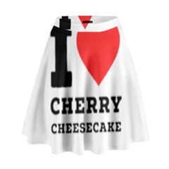 I Love Cherry Cheesecake High Waist Skirt by ilovewhateva