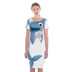 Blue Dolphin Classic Short Sleeve Midi Dress by pakminggu