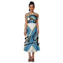 Wave Surfing Surfboard Surfing Sleeveless Cross Front Cocktail Midi Chiffon Dress View1